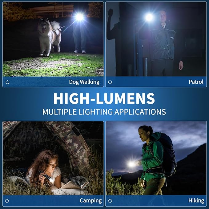 Sigoobal Flashlight LED Rechargeable Flashlights High Lumens, 99,000 LM Super Bright Powerful Flashlight, High Powered Flash Lights Waterproof Handheld Flashlights for Home Camping Hiking(2 Pack)