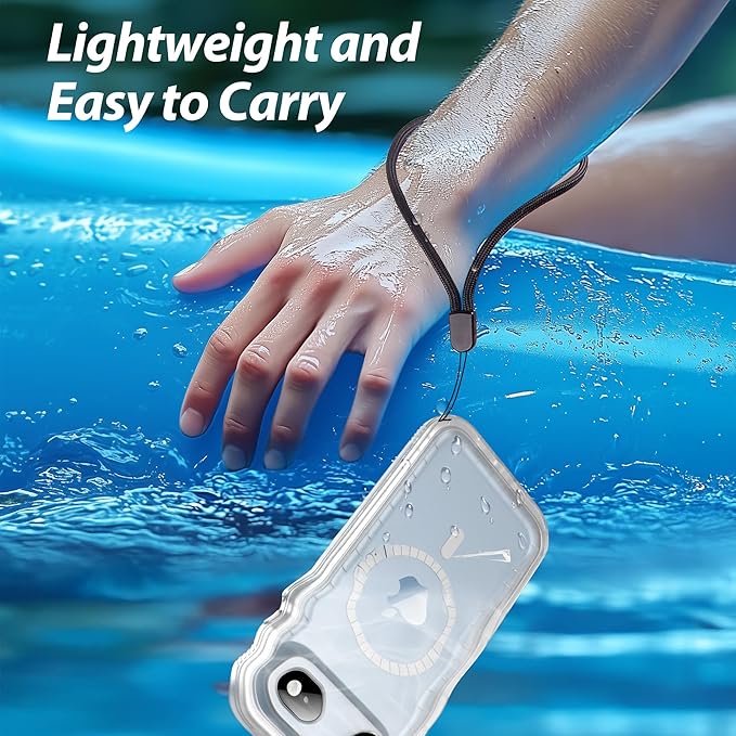 SPORTLINK for iPhone Air Case, IP68 Waterproof Military Protective Full Body Heavy Duty Shockproof 360 Sealed Dustproof with Camera Screen Protector Phone Cover for iPhone Air 6.5" Mag/Frosted Clear