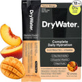 DryWater Electrolyte Powder Packets, Peach Mango - Hydration Packets Drink Mix with Zero Added Sugar for Rehydration & Energy - 6 Key Electrolytes, 5 Essential Vitamins & 5 Real Fruits - 12 Pack