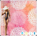 Famstar Beach Blanket Oversized Extra Large 78" X 81",Waterproof Sandproof Beach Blanket 1-7 Adults Lightweight Durable for Travel Camping Hiking Picnic