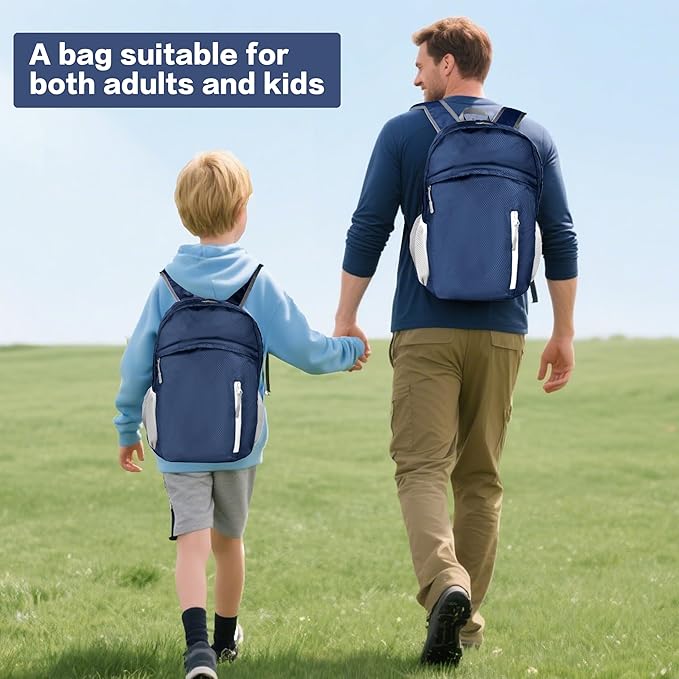 Waterproof Foldable Backpack Dry Storage Lightweight Daypack 35L Outdoor Backpack for Beach Men Women Dark Blue
