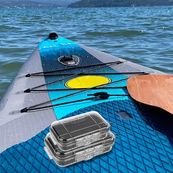 Waterproof Dry Box Protective Case, IP67 Water Resistant Portable Micro Case Watertight Storage Box for Phones, Knives, Wallets, Watches