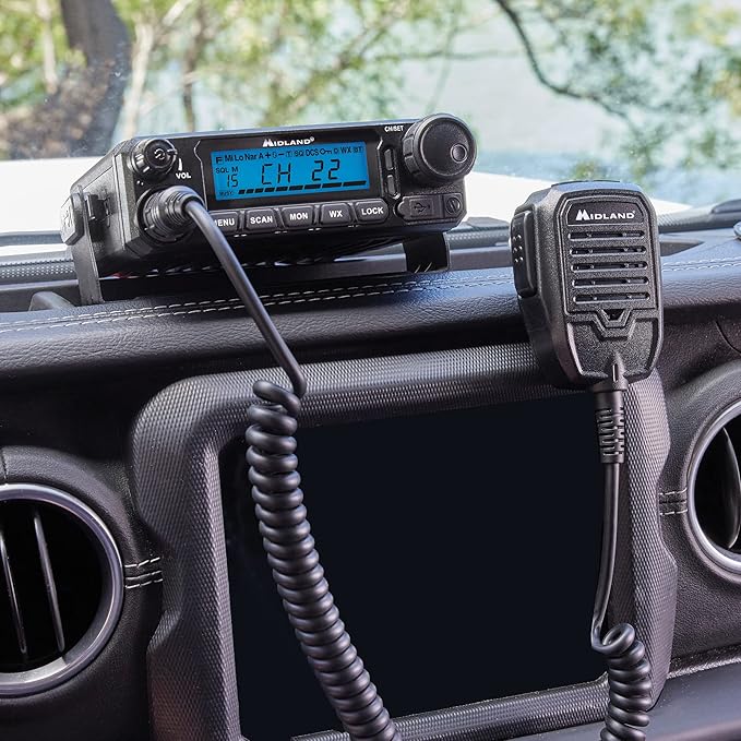 Midland MXT500 50-Watt GMRS Mobile Radio - for Farms, Ranches, Overlanding, Trails, and Off-Roading - 8 Repeater Channels, Compact Design, External Magnetic Mount, 2.1dB Unity Gain Antenna
