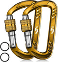 Rhino Produxs 12kN (2697 lbs) Heavy Duty Carabiner Clips, for Securing Pets, Outdoor, Camping, Hiking, Hammock, Dog Leash Harness, Keychains