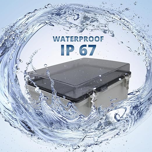 MAKERELE Extra Large Outdoor Electrical Enclosure Boxes Waterproof IP67 Junction Box and 3/4" NPT*2 Enclosure with Mounting Plate Suitable for Various Projects(16.1"*12.2"*7.1")
