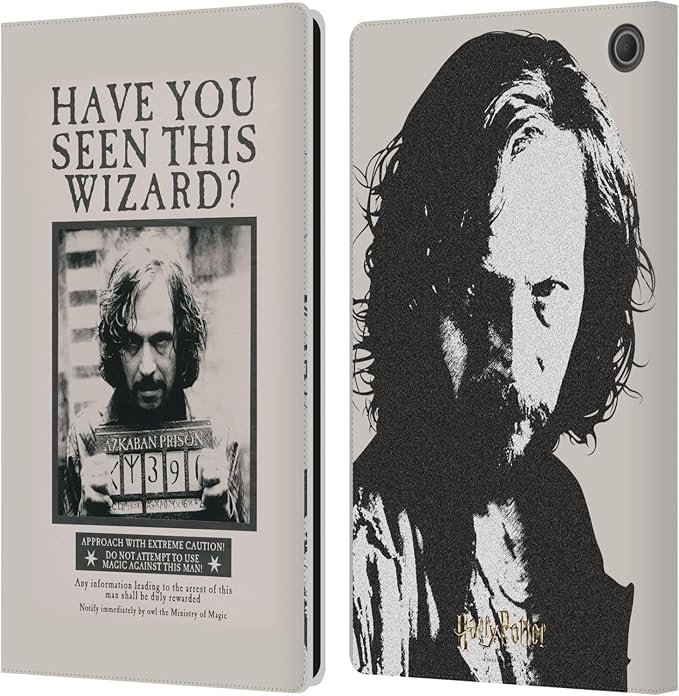 Head Case Designs Officially Licensed Harry Potter Sirius Black Poster Prisoner of Azkaban II Leather Wallet Case Compatible with Amazon Fire Max 11 2023
