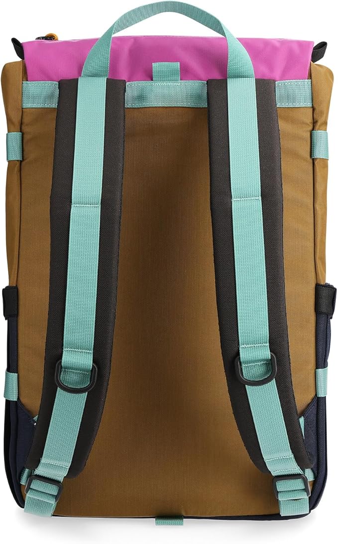 Topo Designs Rover Pack Classic - Daily Daypack for Commutes, Day Trips, Hikes, Iconic Denver Design, PFAS-Free, Fair Trade, BlueSign Backpack (Dark Khaki/Navy)