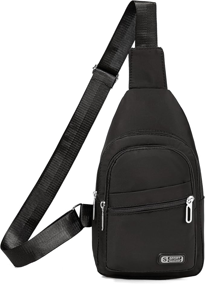 Banelu Small Sling Bag Crossbody Bags for Men Women, Chest Daypack Sling Backpack Cross Body Bag Fanny Pack for Hiking Traveling Outdoors