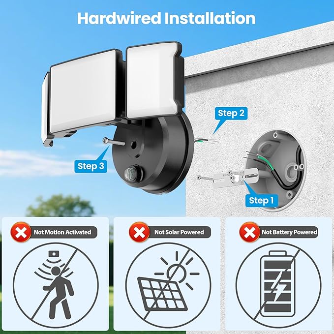 Olafus 80W Flood Lights Dusk to Dawn Outdoor Lighting, IP65 Waterproof LED Security Light with Photocell, 8000LM Dusk Dawn Outside Light, 6500K Black Exterior Floodlight for Yard, Garden, Porch