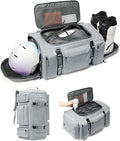 Ski Boot Bag Backpack for Helmet,70L Waterproof Vacuum Backpack Travel,Goggles, Gloves, Skis, Snowboard & Accessories,Snowboard Bag,Grey