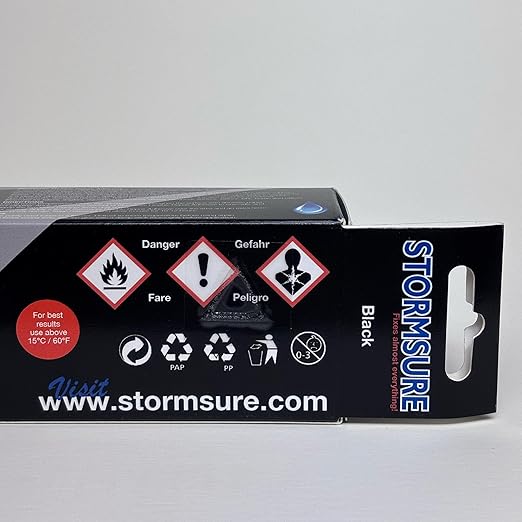 Stormsure Flexible Repair Adhesive Black 90g - Ideal for Watersports Gear & Wetsuit Repairs