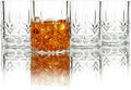 Lily's Home Unbreakable Acrylic Double Old Fashioned Whiskey Tumblers, Drinking Glasses for Liquor,Rum-Premium Shatterproof Glasses, ideal for indoor/outdoor,are reusable & crystal clear-13oz Set of 4