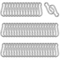 60PCS M4 Heavy Duty Carabiner Clip, 1.57Inch Snap Hook Quick Link Small Carabiner Clips,Spring Link Buckle for Fishing Camping Hammock Dog Leashes-110LBS Holding Capacity (Silver)