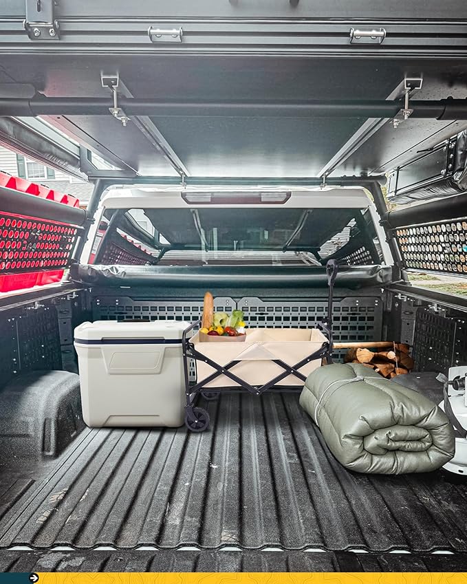 Trumgeta Front Bed MOLLE Panel Fit for 5.5 Feet Ford F150 2015-2026 Truck Storage Organizer System