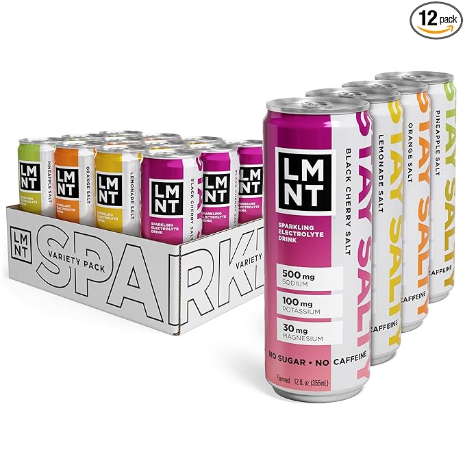 LMNT Sparkling Electrolyte Drink - Variety Pack | 12-Count