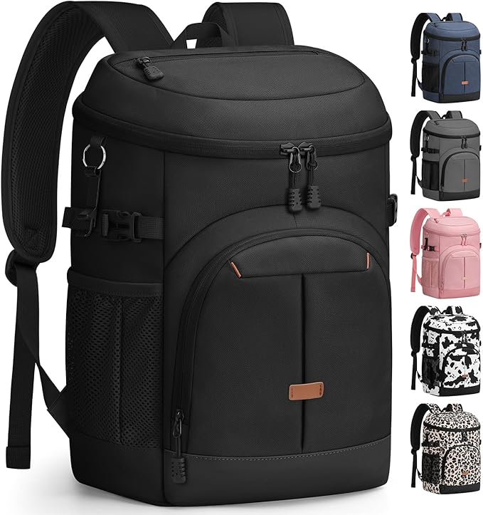 Pritent Cooler Backpack for Men Women Insulated Waterproof Backpack Cooler Leak Proof Cooler Bag Lightweight Lunch Backpack for Camping Beach Travel Picnic