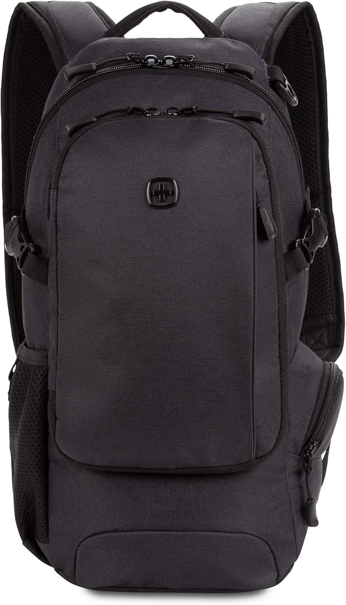 SwissGear 3598 Backpack, Narrow Daypack, Ideal for Commuting and School, Dark Grey