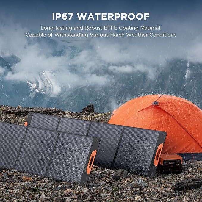440 Watt Portable Solar Panel with Bypass Diodes,2PCS 220W N-Type 16BB Foldable Solar Charger for Power Station, 25% High Efficiency IP67 Waterproof 4 Kickstands for Camping RV Home Backup
