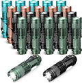 Fumete 20 Pieces LED Flashlight Mini 3 Mode Tactical Torch Small Water Resistant Pocket Flash Light Adjustable Focus Light Pen for Men, Father, Indoor Outdoor Hiking(Multicolor 2)