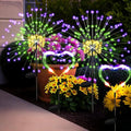 PEVOROS Garden Decor Solar Lights Outdoor,4 Pack 120LED Waterproof Colorful Solar Garden Lights Your Outdoor Decoration,Yard, Patio, Porch,Flower Pot,Pathway, for 4th of July (Purple, Green, Yellow)