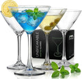 Bravario Unbreakable Plastic Martini Glasses, 100% Tritan Shatterproof Plastic Cocktail Glasses, Premium Quality, BPA-Free Dishwasher-Safe Reusable, 8 oz Set of 4