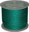 T.W Evans Cordage 3/8" X 300' Green Solid Braid Propylene MFP Derby Rope