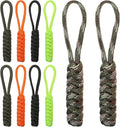 10 Pieces Paracord Zipper Pull Replacement Zipper Pulls Tab 4" Keychain Backpack Lanyards Universal Pulls Nylon Repair Slider Pull Tab Fixer for Backpacks Tents Trolley Traveling Cases Jackets