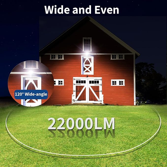 Olafus 170W LED Barn Light, Dusk to Dawn Outdoor Lighting with Photocell, 22000LM Brightness Area Street Outdoor Lights Fixture, IP65 Waterproof 6500K Daylight Exterior Security Flood Lights