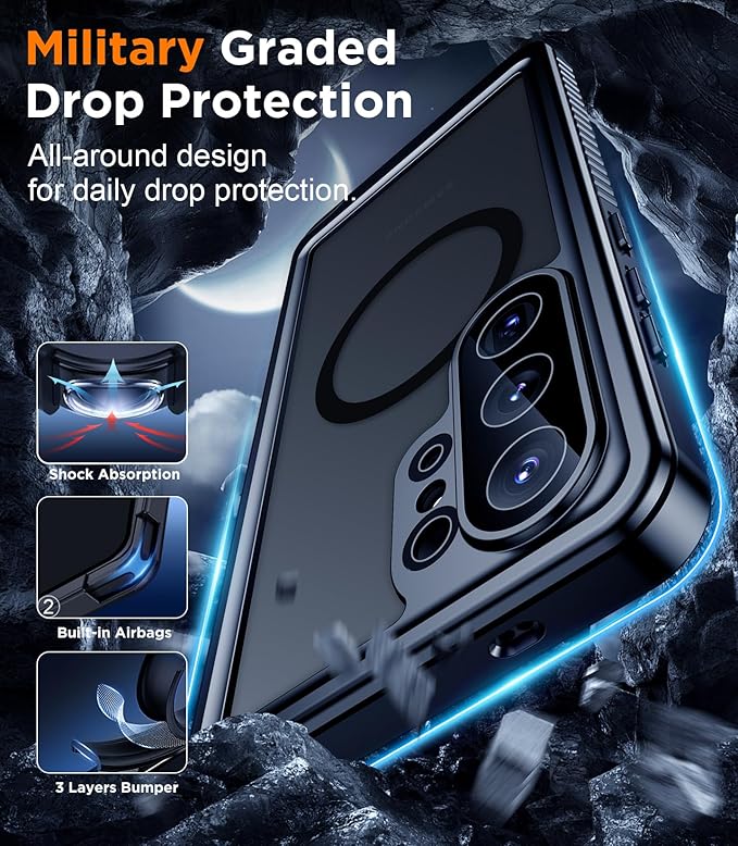 Temdan Designed for Samsung Galaxy S26 Ultra Case Waterproof, Built-in Lens & Screen Protector Military Grade Shockproof Dropproof IP68 Underwater Full Body Phone Case for Galaxy S26 Ultra 6.9"-Black