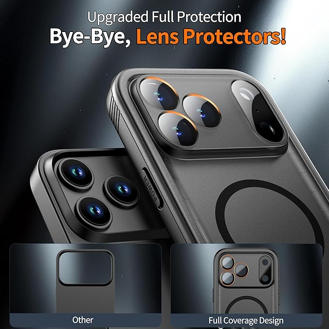 Cozycase for iPhone 17 Pro Max Waterproof Case Full-Body Bumper Shockproof Dustproof Cases with Built-in Screen Protector &Camera Control Compatible with MagSafe,Drop Proof 17PM Cover Black