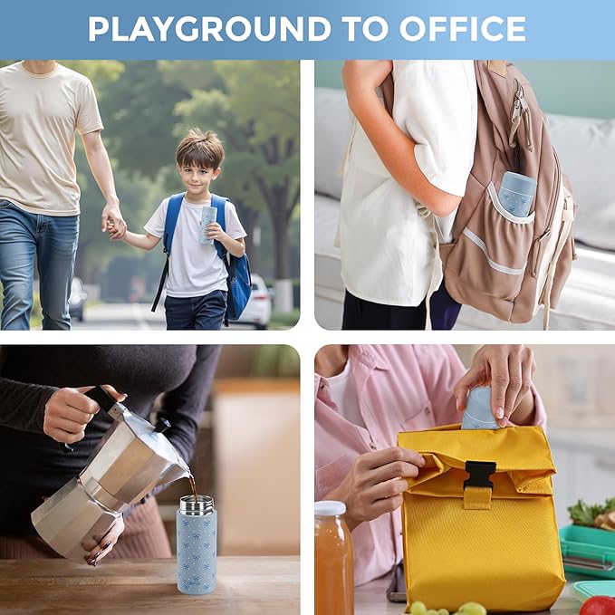 【Upgraded】Exllena Small Insulated Water Bottle 8 oz/250ml– Mini Insulated Water Bottle for Hot & Cold Drinks, Perfect Small Water Bottle for Travel, Purse...(Bow)