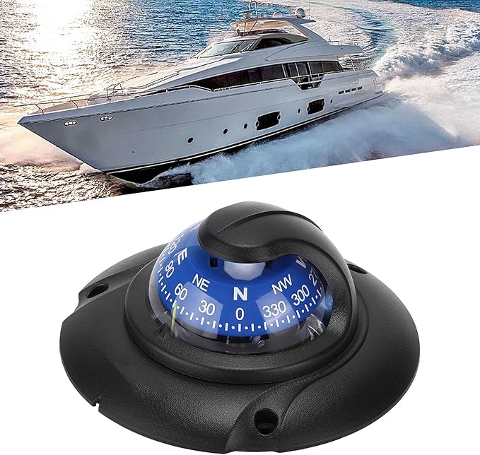 Marine Flush Mount with LED Light - High Accuracy Navigation for Boats, Yachts, Cars & Outdoor Hiking