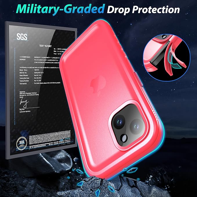 SPORTLINK for iPhone 15 Plus Case - IP68 Waterproof Military Protective Full Body Heavy Duty Shockproof 360 Sealed Dustproof with Camera Screen Protector Cover for i Phone 15 Plus 6.7" Pink