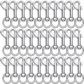 Therwen Swivel Snap Hooks - 2.76 Inch Flag Hooks, Multipurpose Bolt Snap for Keychain, Camera Strap, Pet Leash (30)