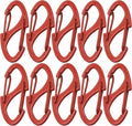 Small Carabiner Clips 1.6 inch(41mm) Metal Double Sided Spring Gate Snap Hooks Keychain Clasp Accessories