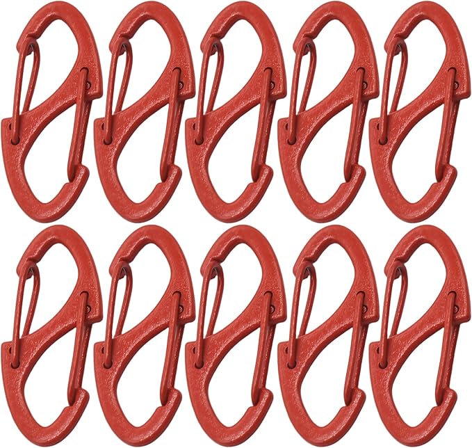 Small Carabiner Clips 1.6 inch(41mm) Metal Double Sided Spring Gate Snap Hooks Keychain Clasp Accessories