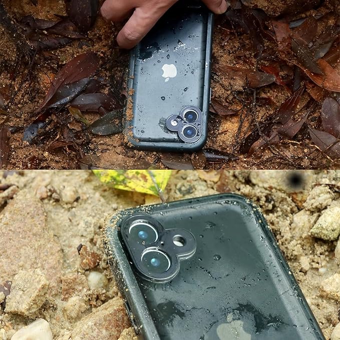 SPORTLINK for iPhone 16 Waterproof Case - Shockproof Dustproof Case with Built-in Clear Screen Protector, Full Body Heavy Duty Sealed Protective Cover for i Phone 16 6.1" Black