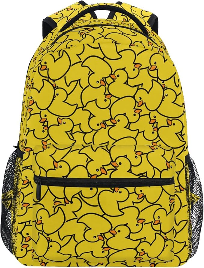 Wamika Kids Backpack Cute Yellow Duck School Backpacks Boys Girls Preschool Book Bag
