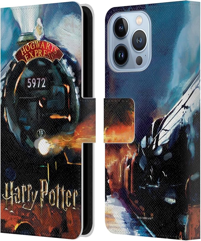 Head Case Designs Officially Licensed Harry Potter Hogwarts Express Prisoner of Azkaban II Leather Wallet Case Compatible with Apple iPhone 13 Pro