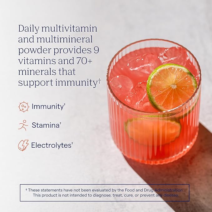Trace Minerals Power Pak - Multivitamin Packets for Essential Nutrient Support - Hydration, Immunity & Energy - Natural Vitamins & Minerals - Cherry Lime - 30 Count (30 Servings)