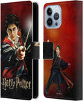 Head Case Designs Officially Licensed Harry Potter Harry Portrait Prisoner of Azkaban II Leather Wallet Case Compatible with Apple iPhone 13 Pro Max