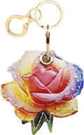 Leather Keychain Holder Case Compatible with AirTag,Cute air tag Cover with Keychain Ring,GPS Tracker Case for Keys