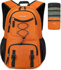 Nerlion Lightweight Foldable 35L Hiking Backpack Travel Backpack for Men Women Camping Waterproof Outdoor Hiking Daypack Backpack Orange