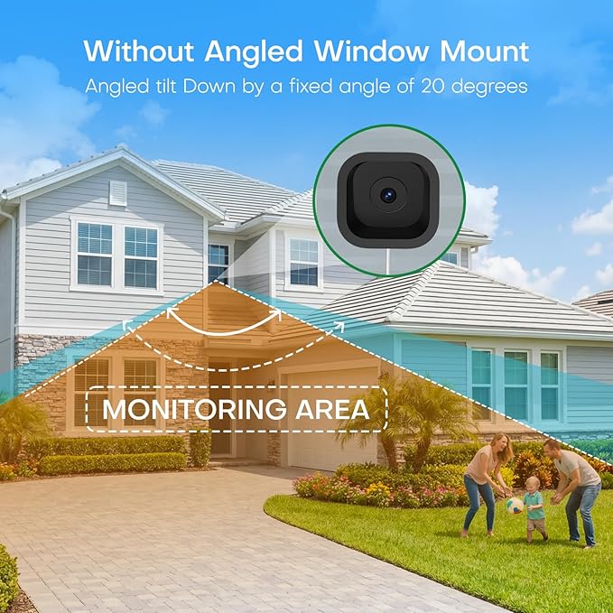 Window Camera Mount for Glass, Suitable for Indoor and Outdoor Home Security