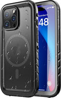 SPORTLINK for iPhone 15 Pro Case - IP68 Waterproof Military Protective Full Body Heavy Duty Shockproof 360 Sealed Dustproof with Camera Screen Protector Phone Cover for i Phone 15 Pro 6.1" Mag/Black