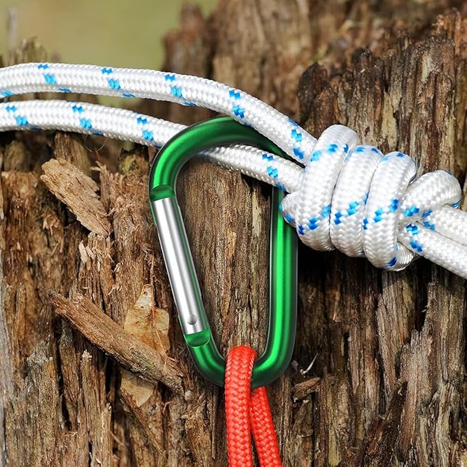 Carabiner Keychain Clip -3" Aluminum Carabiner D Ring, Caribeener Clips, Spring Snap Hook for Keychain Clip
