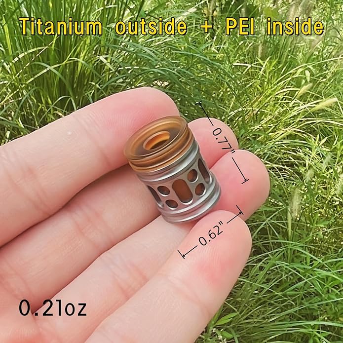 PEI Titanium Paracord Lanyard Beads, Detachable Combination Knife Pendant, DIY Beads EDC Gear Accessories for Zipper Pull Flashlight Fidget Toys Backpack Pendant