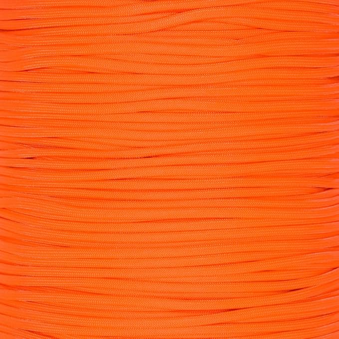Paracord Planet 100 Feet Hanks Parachute 550 Cord Type III 7 Strand Paracord Neon Orange