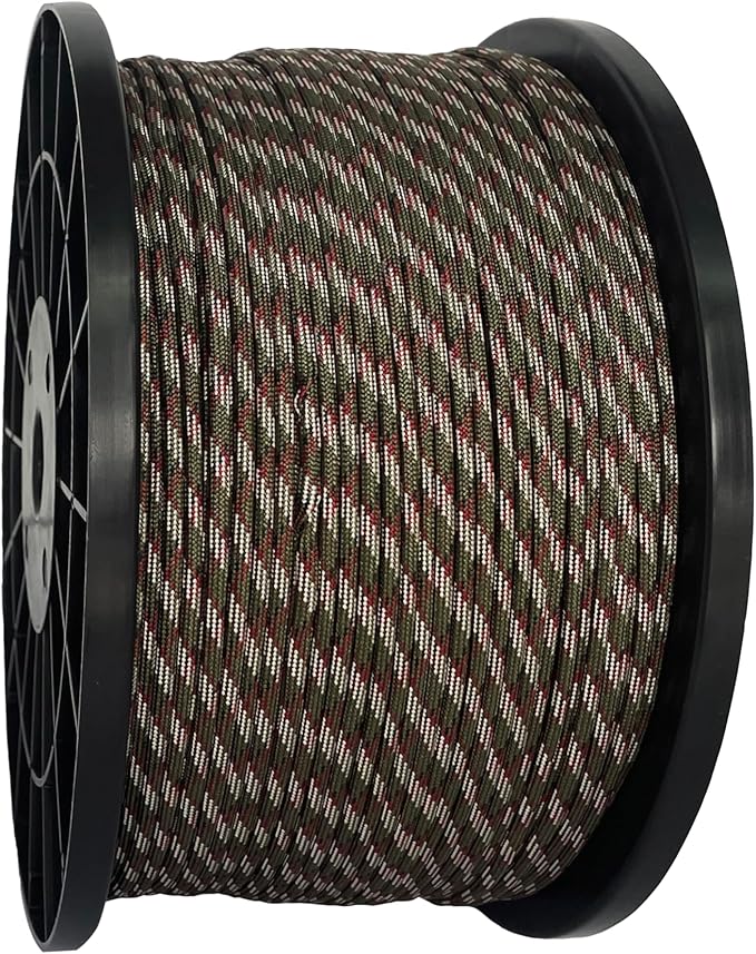 Paracord 550 lb, 7 Strand Paracord Rope 1000ft 4mm, Nylon Parachute Cord for Camping, Forest Camo