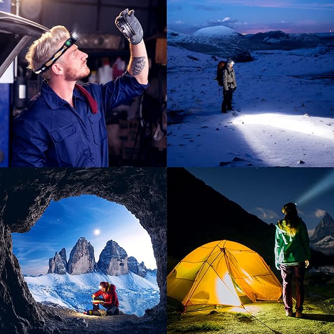 sofirn Rechargeable Headlamp, H25L 1000 Lumen with Dual LED 5000K 90 High CRI, Super Bright USB Headlamp Flashlight for Running Camping Hiking Fishing Backpacking Reading